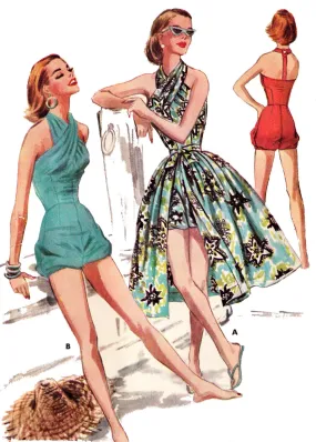 1956 Swim or Play Suit & Skirt Sp50-3613