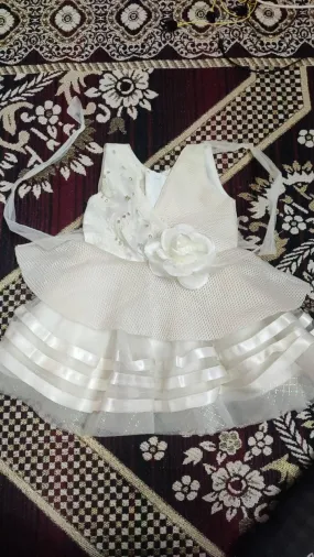 1st Birthday Pretty White Dress