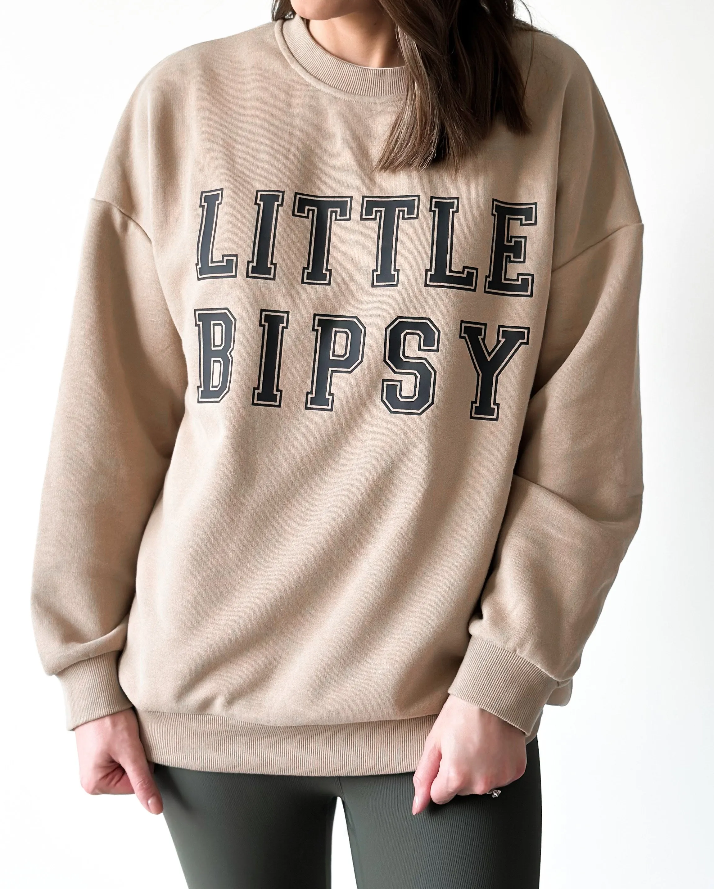 Adult LB Collegiate Crewneck - Tan