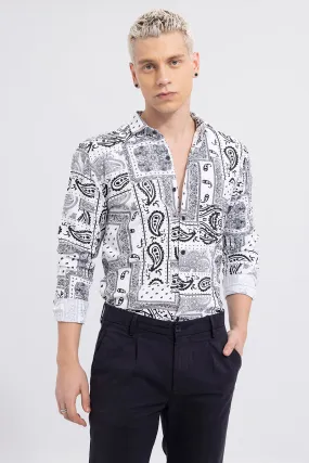 Afro Paisley White Shirt