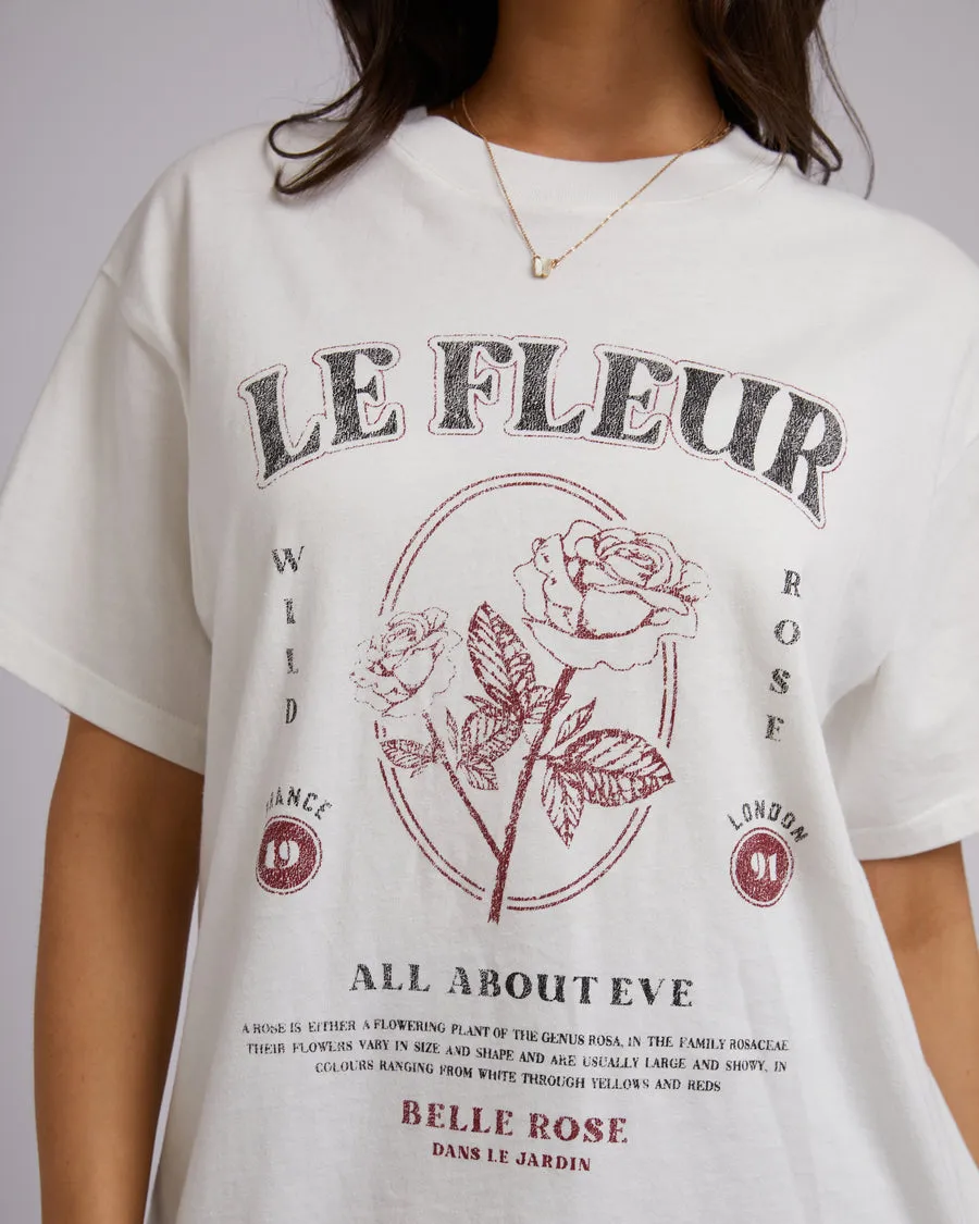 All About Eve Wild Rose Oversized Tee Vintage White