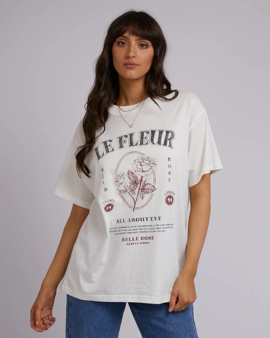 All About Eve Wild Rose Oversized Tee Vintage White