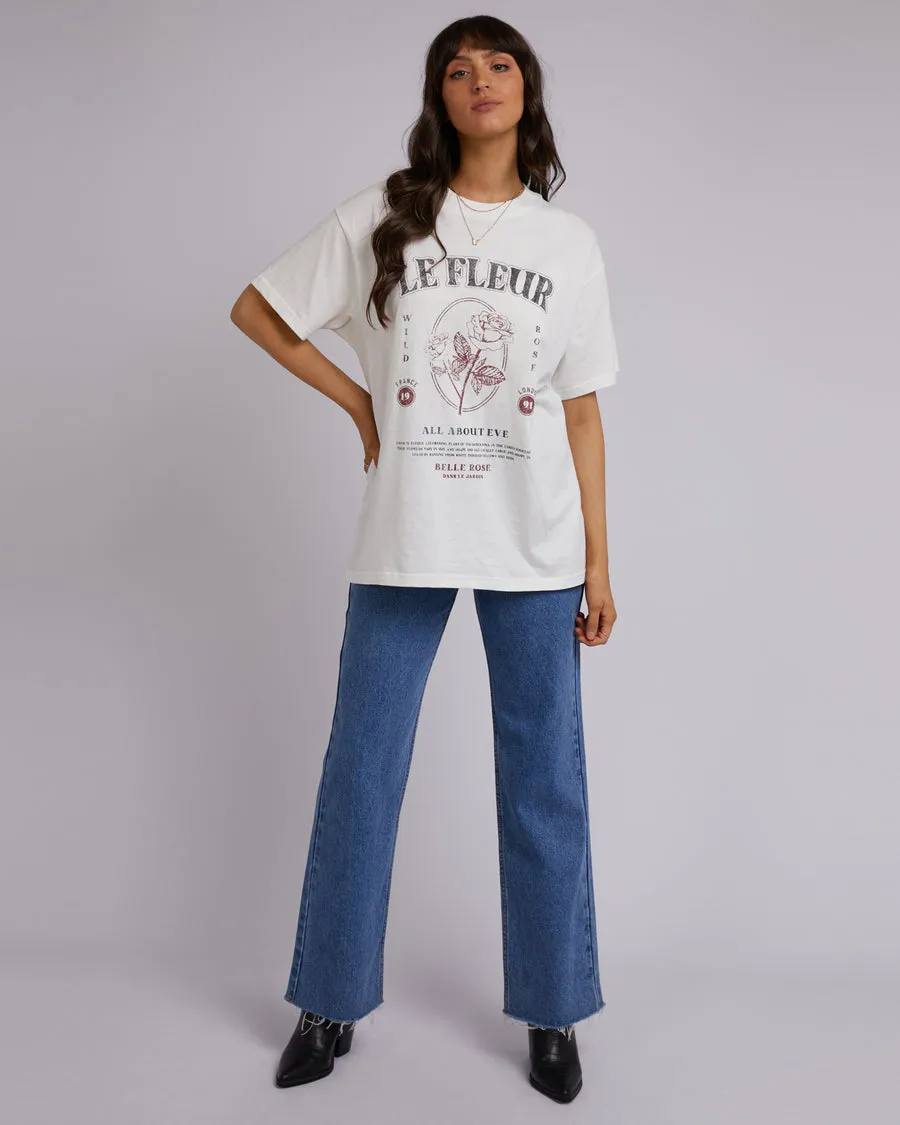 All About Eve Wild Rose Oversized Tee Vintage White