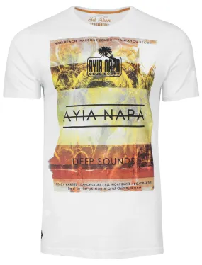 Ayia Napa T-Shirt in Optic White  - Sth Shore