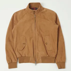 Baracuta G9 Suede Harrington Jacket - Tobacco