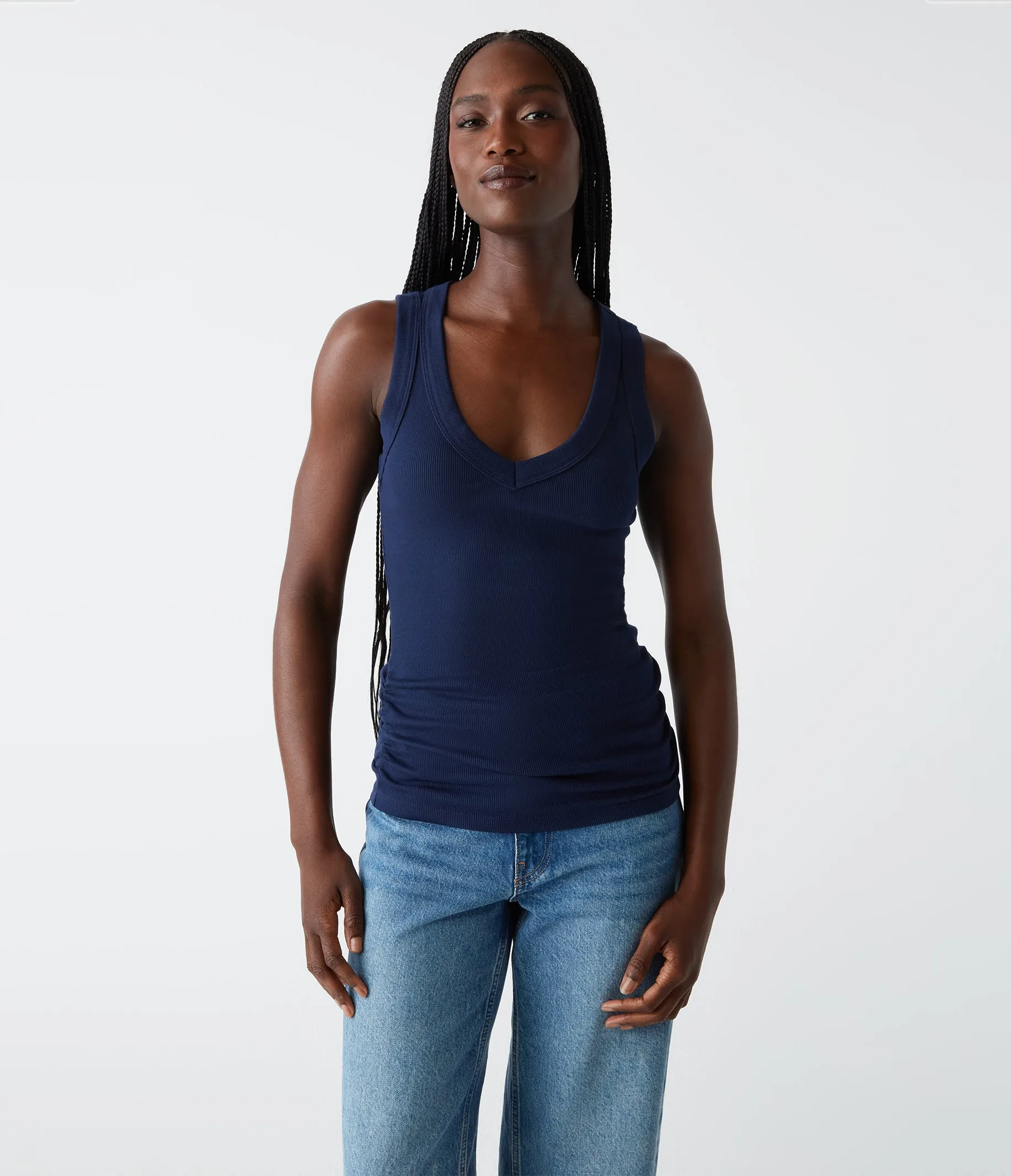 Blanche Ribbed Tank