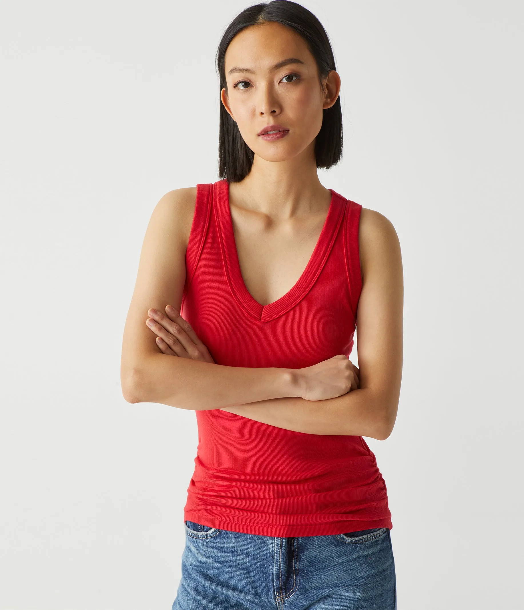 Blanche Ribbed Tank