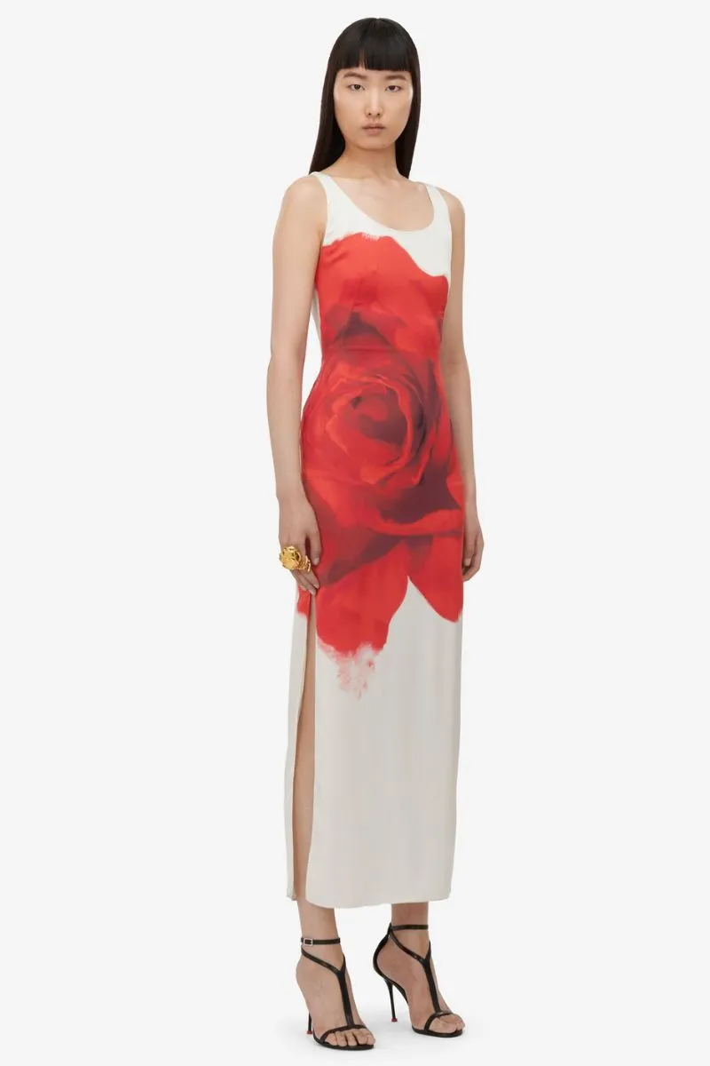 Bleeding Rose Pencil Dress