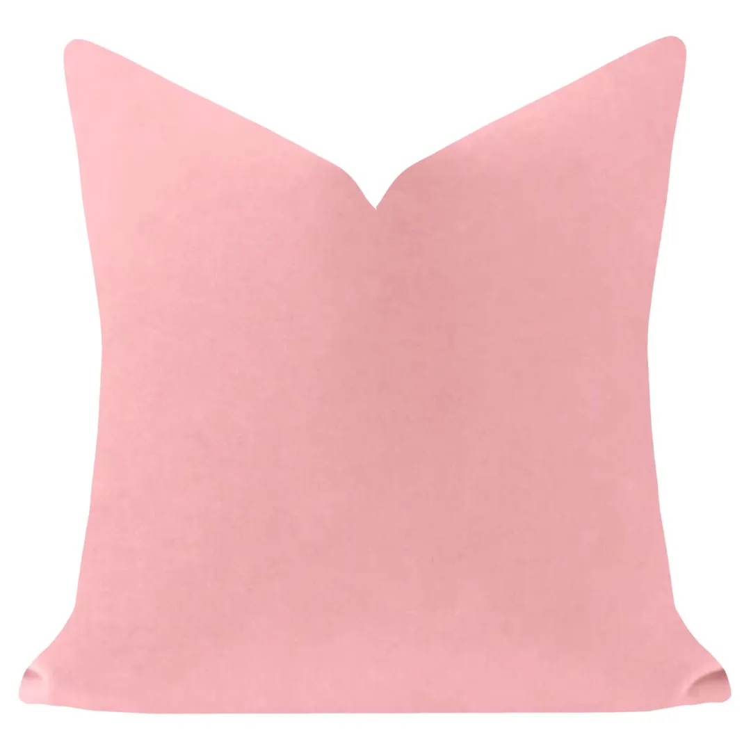 Blush Pink 22x22 Solid Velvet Pillow