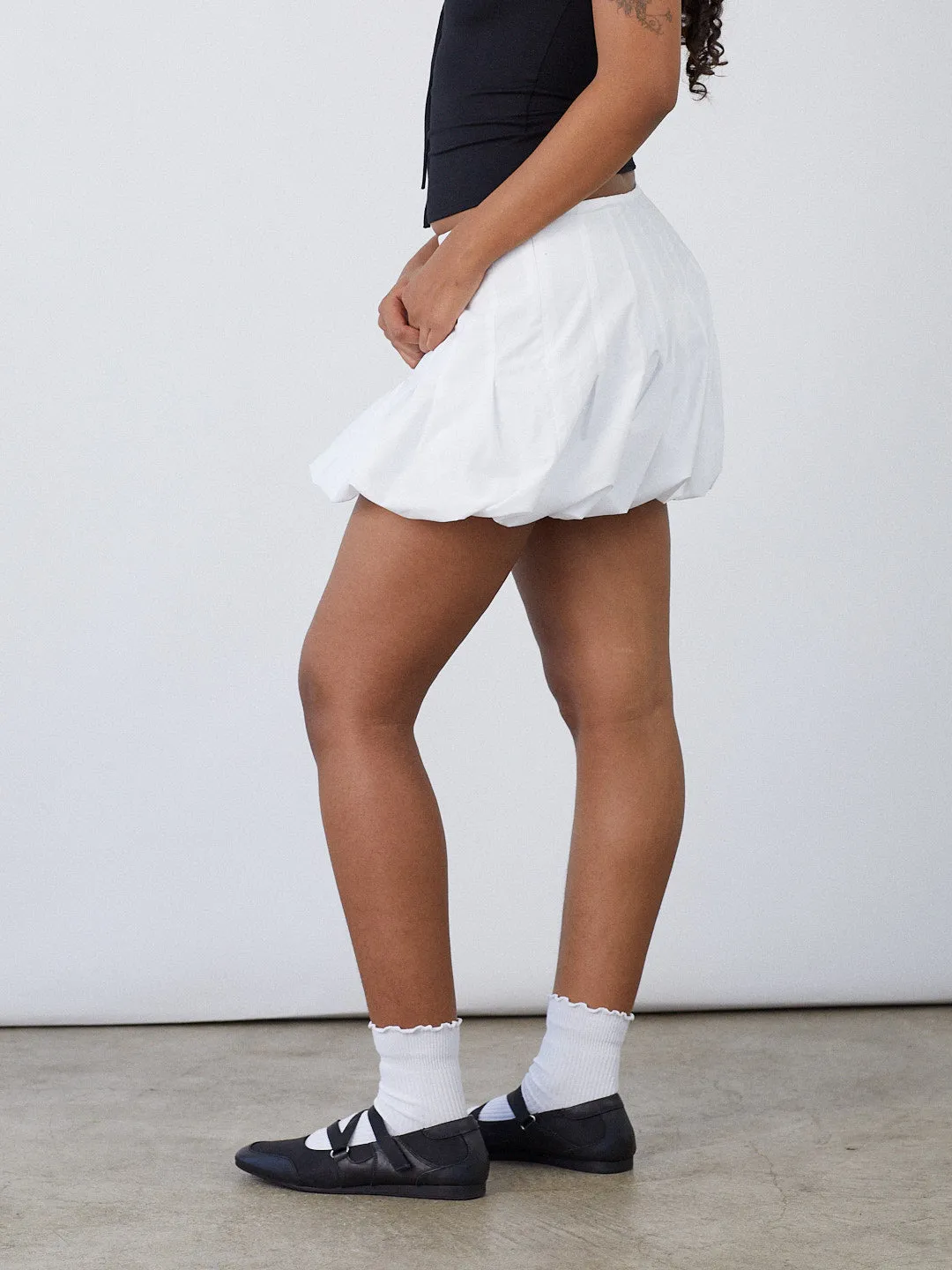 Cloud Mini Skirt - White