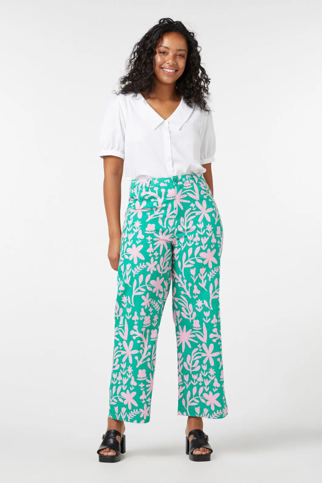 Della Floral Printed Jean