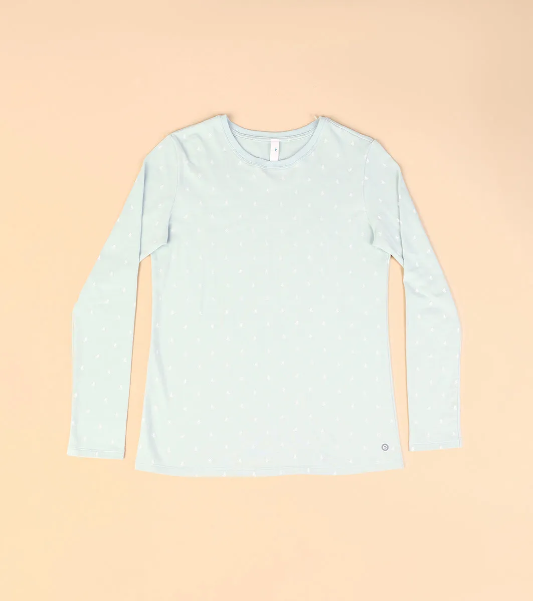 Enamor E257 Essentials Cotton Long Sleeve Crew Tee