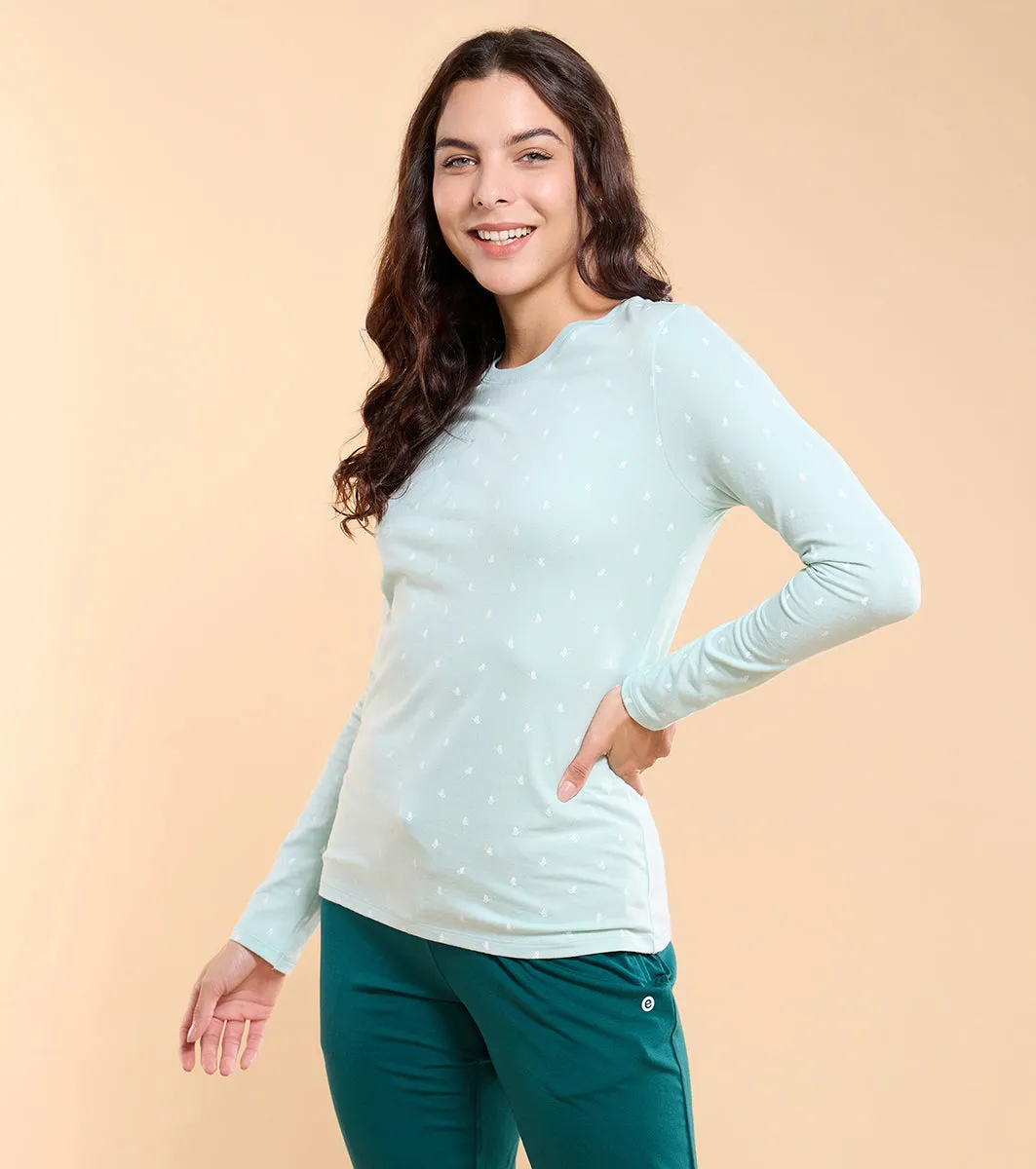 Enamor E257 Essentials Cotton Long Sleeve Crew Tee