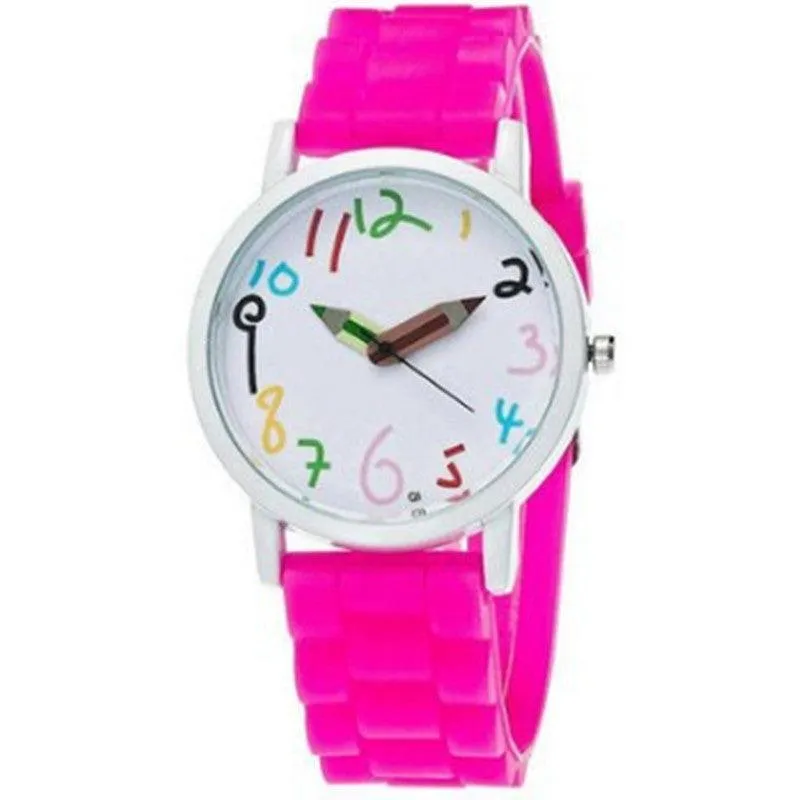 Explosive Silicone Pencil Watch Fashion Painted Quartz Watch