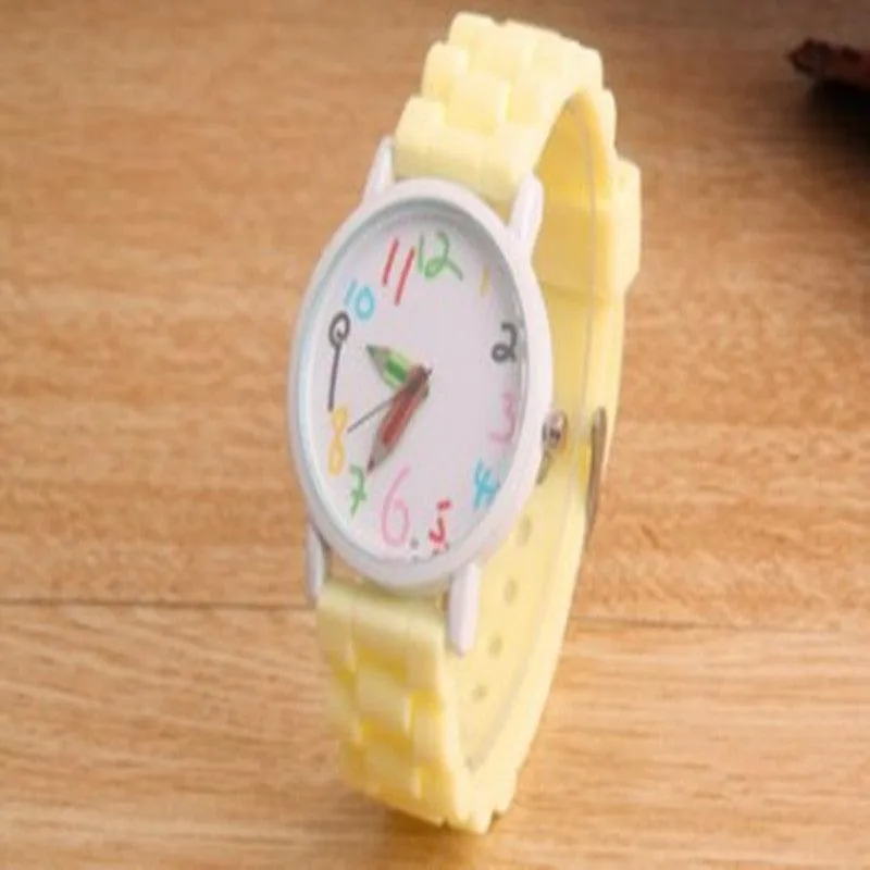 Explosive Silicone Pencil Watch Fashion Painted Quartz Watch