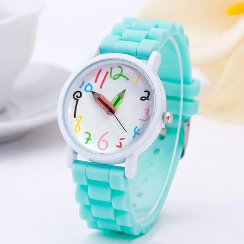 Explosive Silicone Pencil Watch Fashion Painted Quartz Watch