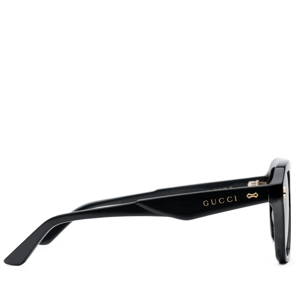 Gucci Aviator Sunglasses - Black/Solid Grey