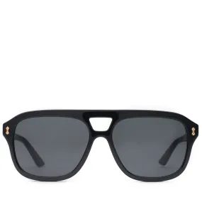 Gucci Aviator Sunglasses - Black/Solid Grey