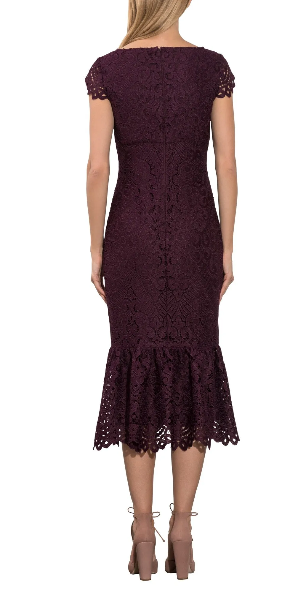 Gwen Dress - Burgundy Lace