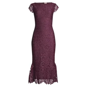 Gwen Dress - Burgundy Lace