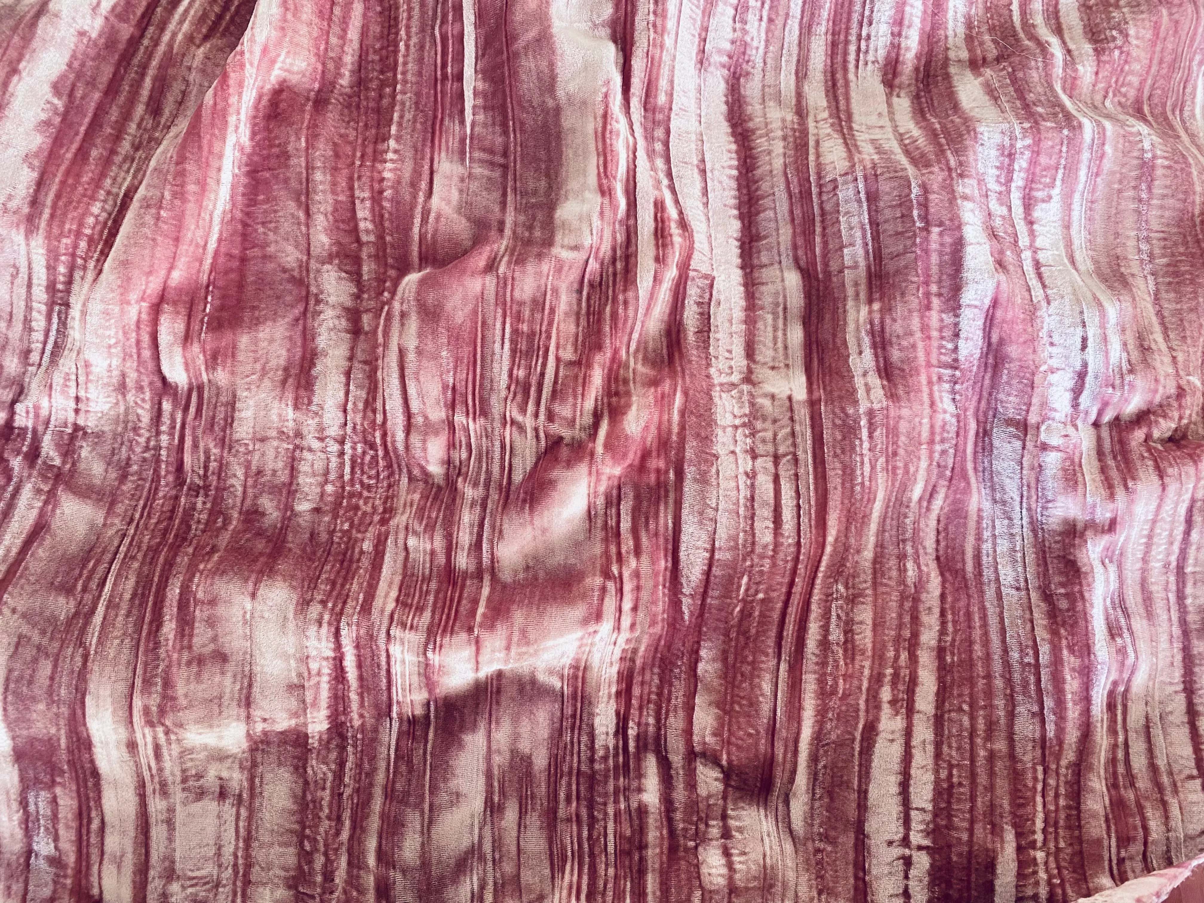 Haggle: Prince Peterson Pink Silk Rayon Velvet Fabric