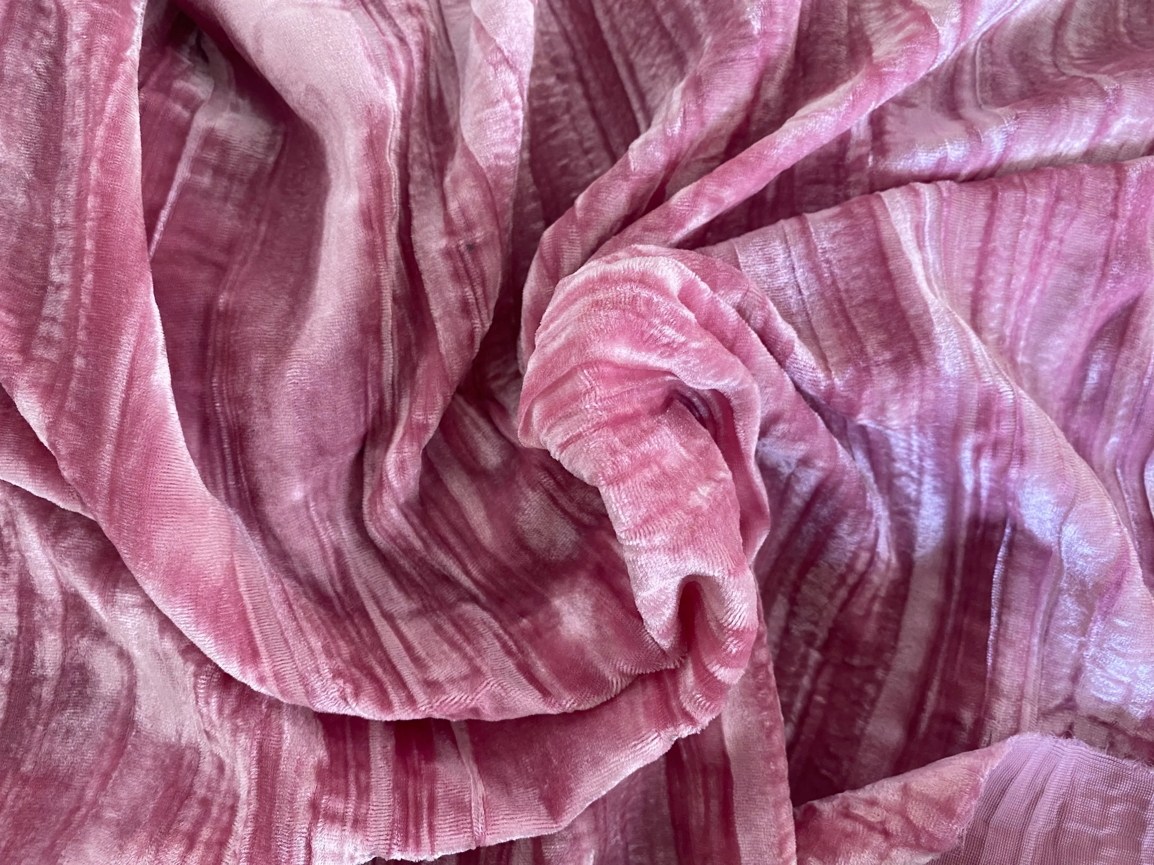 Haggle: Prince Peterson Pink Silk Rayon Velvet Fabric