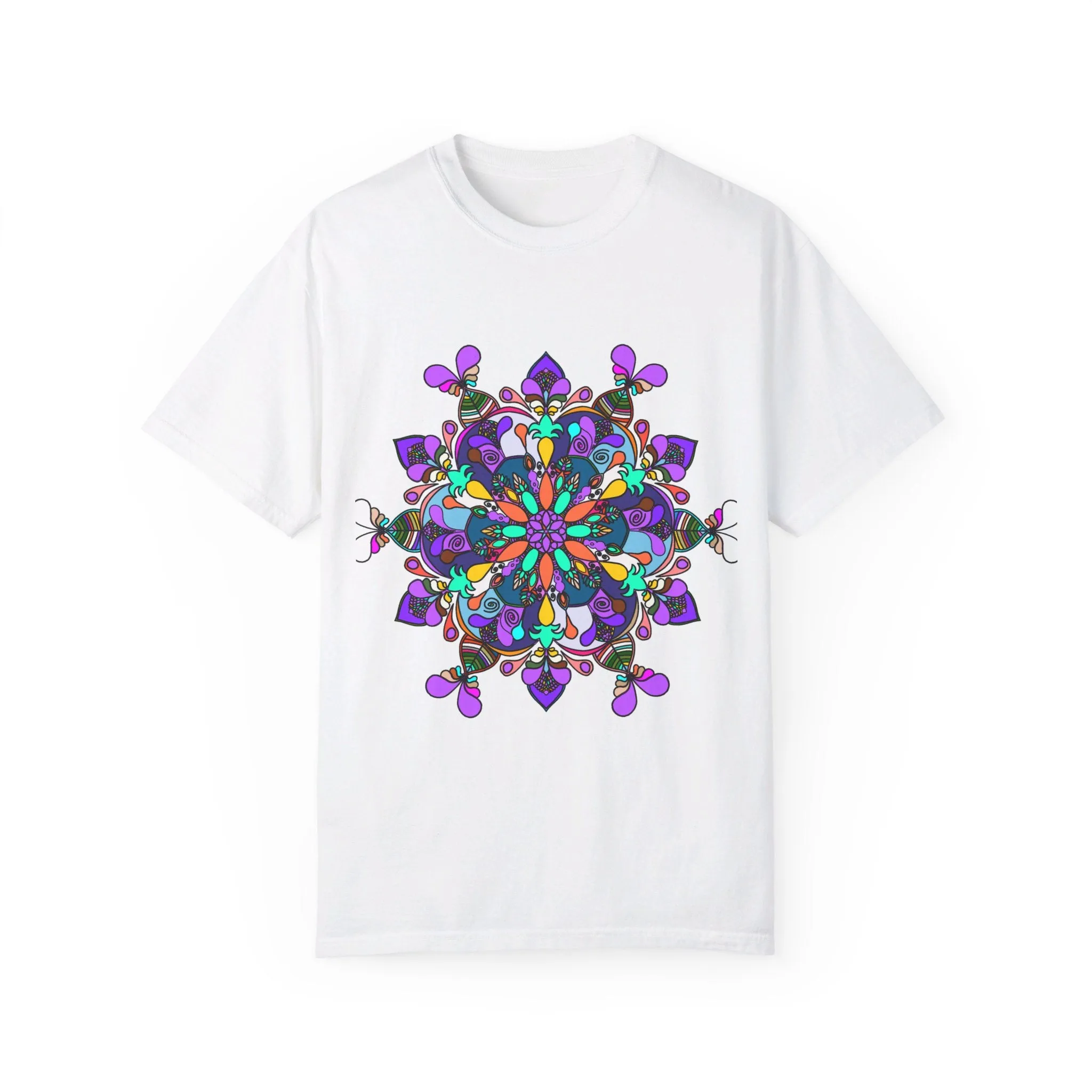 Hand-Drawn Mandala T-Shirt - 100% Ring-Spun Cotton