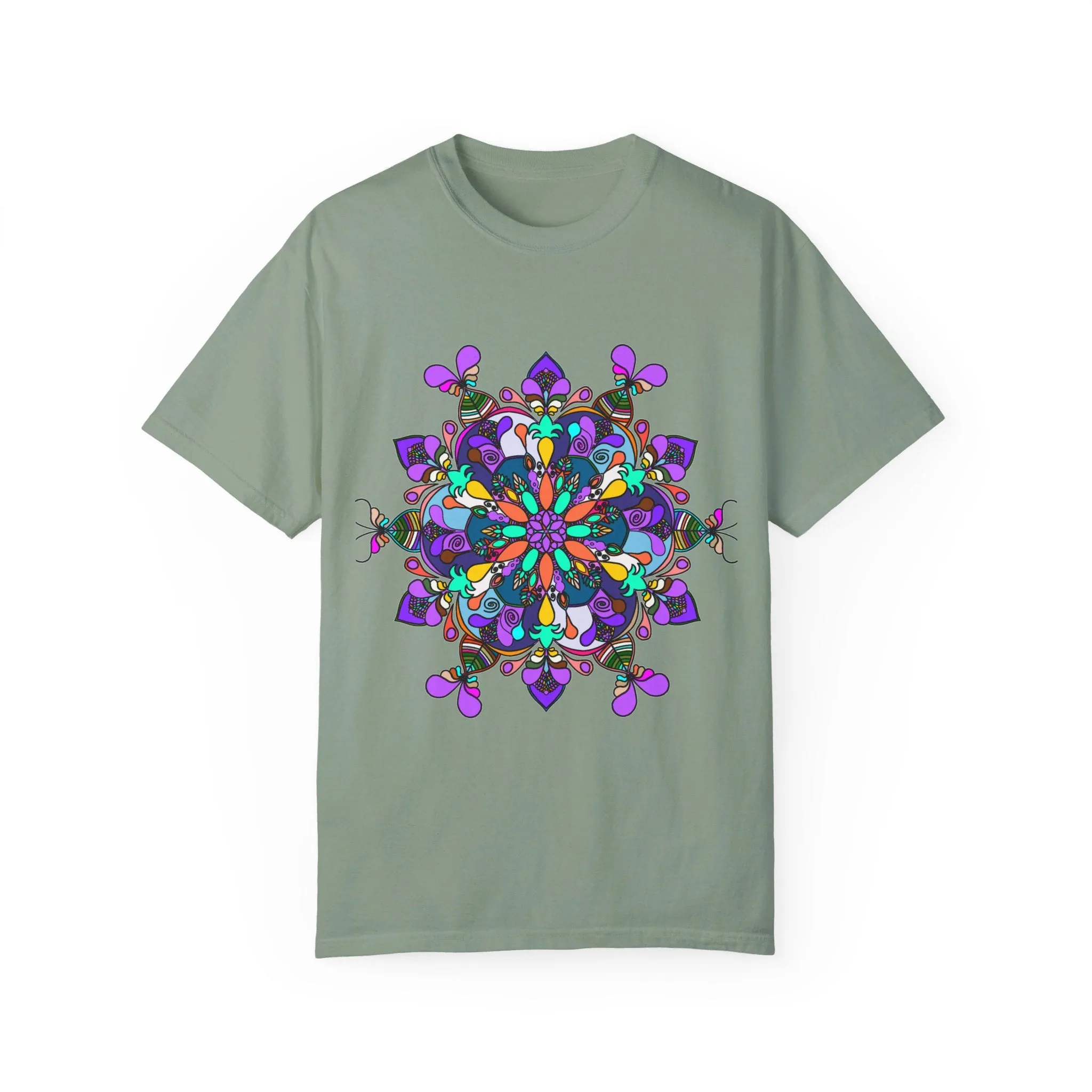 Hand-Drawn Mandala T-Shirt - 100% Ring-Spun Cotton