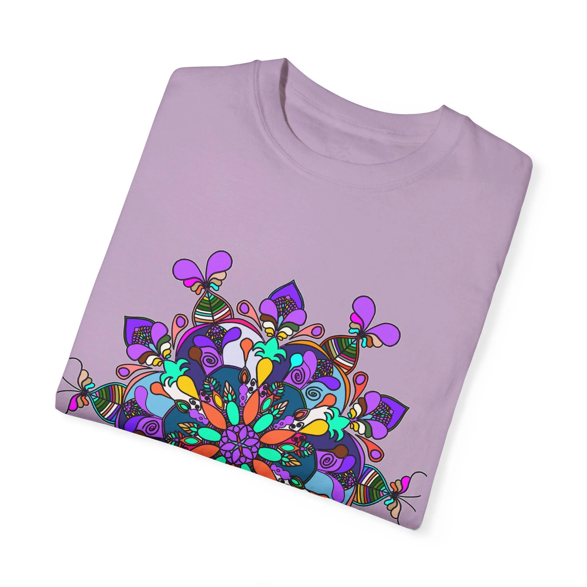 Hand-Drawn Mandala T-Shirt - 100% Ring-Spun Cotton