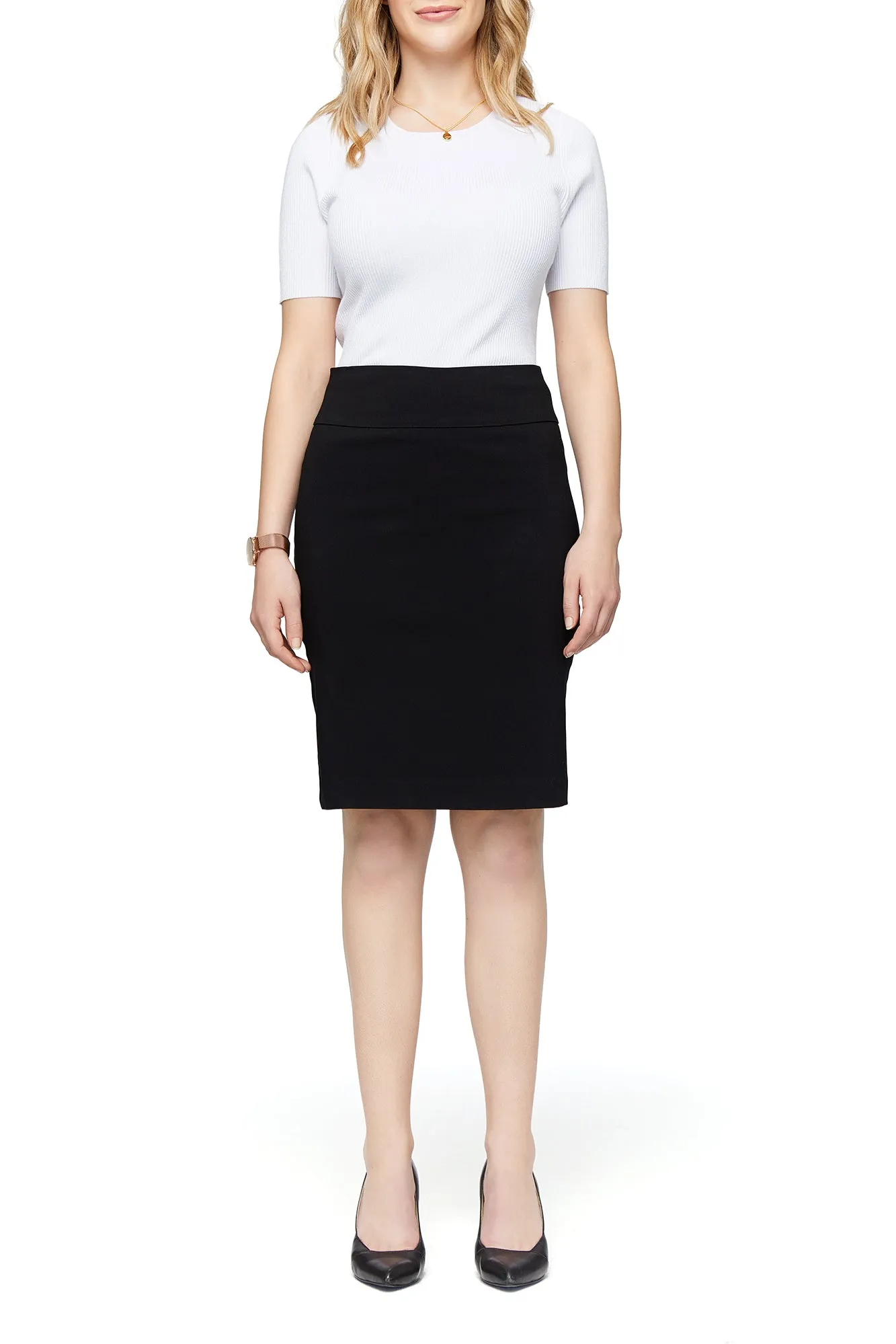 Katie Black Pencil Skirt