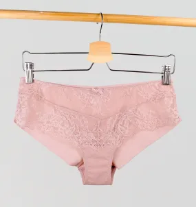 Lace seam-free brief [Vintage Rose]