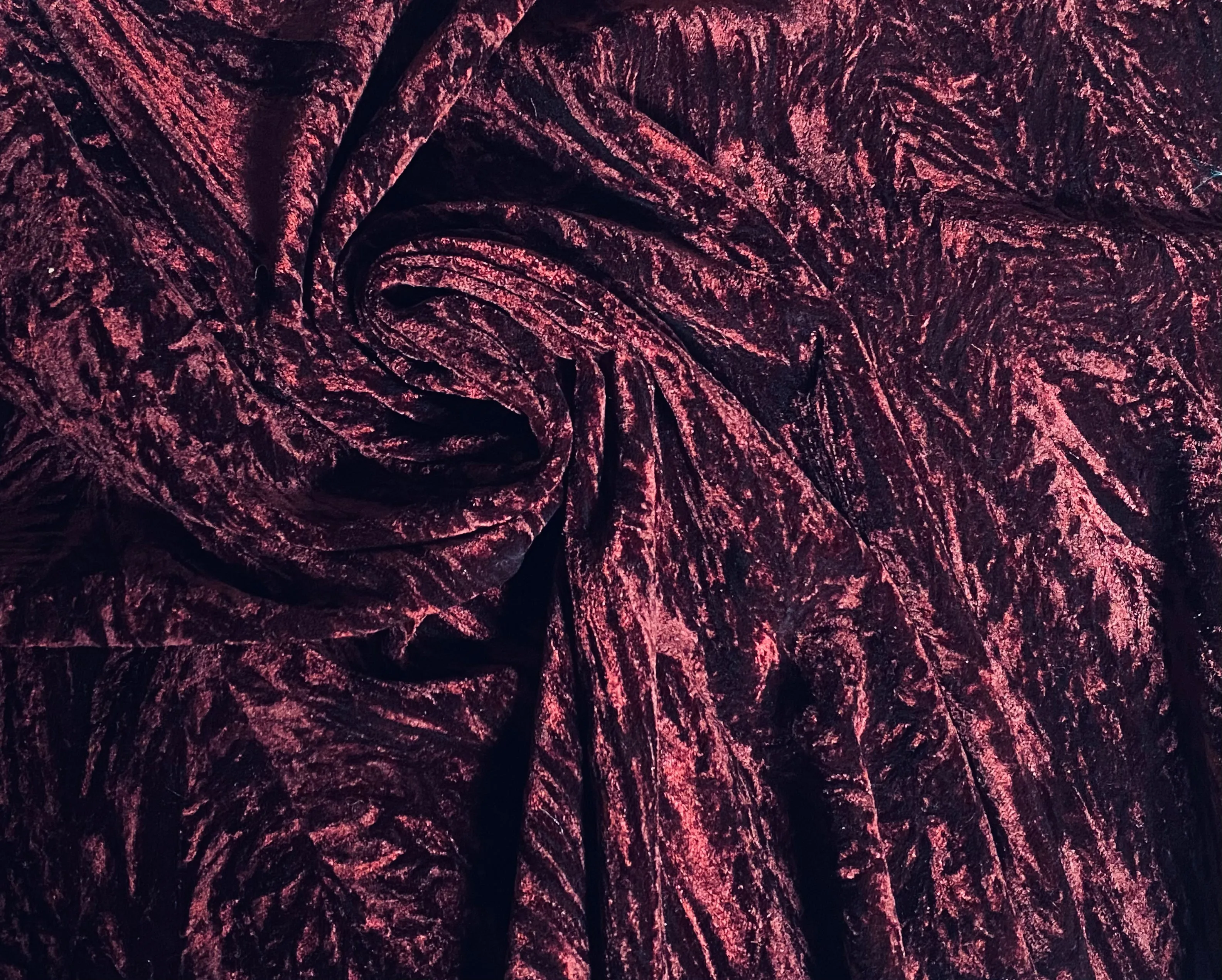 NEW Miss Lila Designer Burgundy Rayon Poly Velvet Fabric