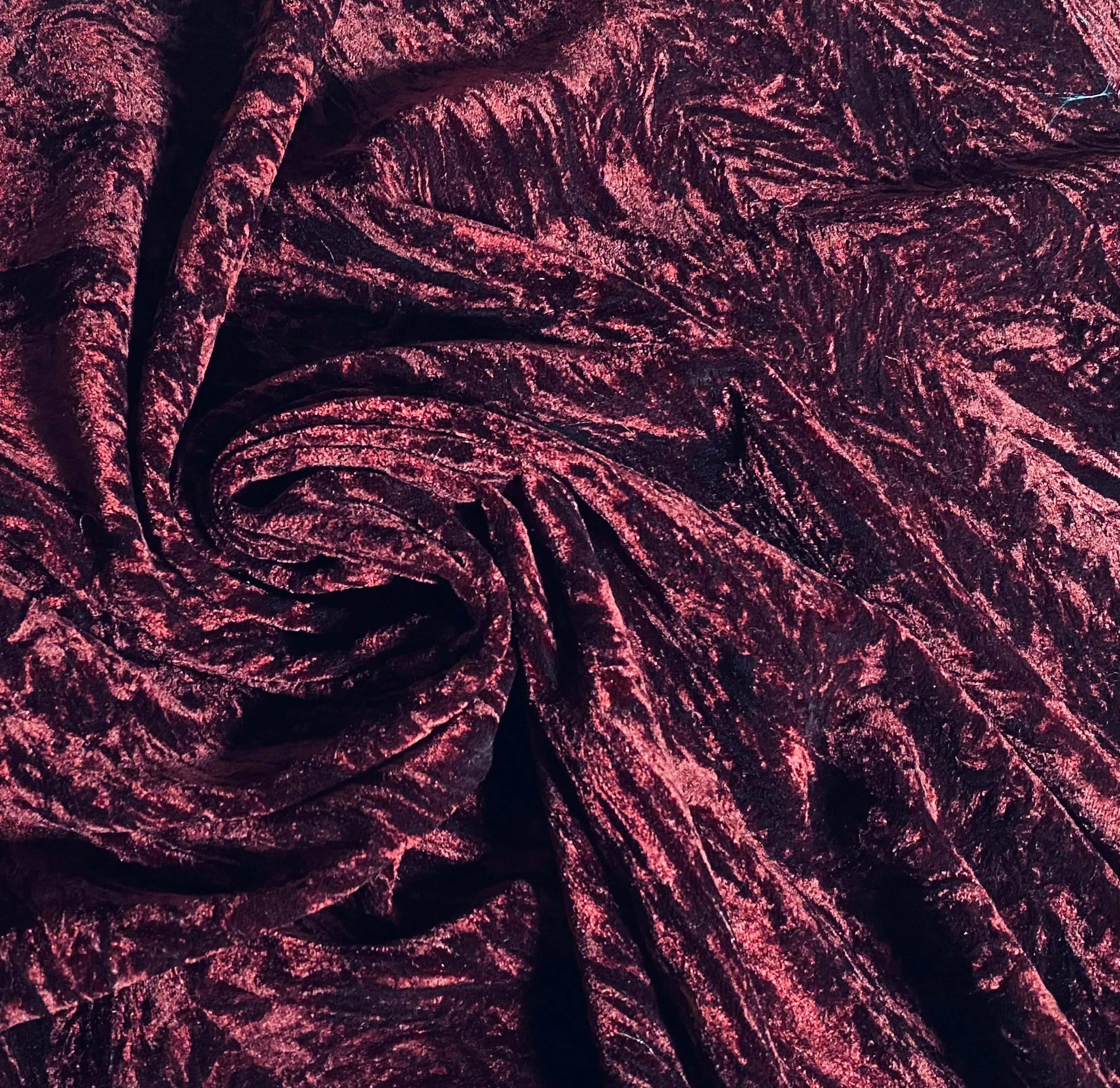 NEW Miss Lila Designer Burgundy Rayon Poly Velvet Fabric