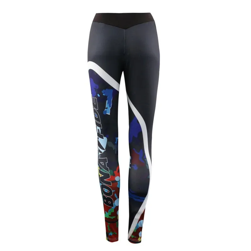 Printed Skinny Fitness Stretchy Sports Leggings