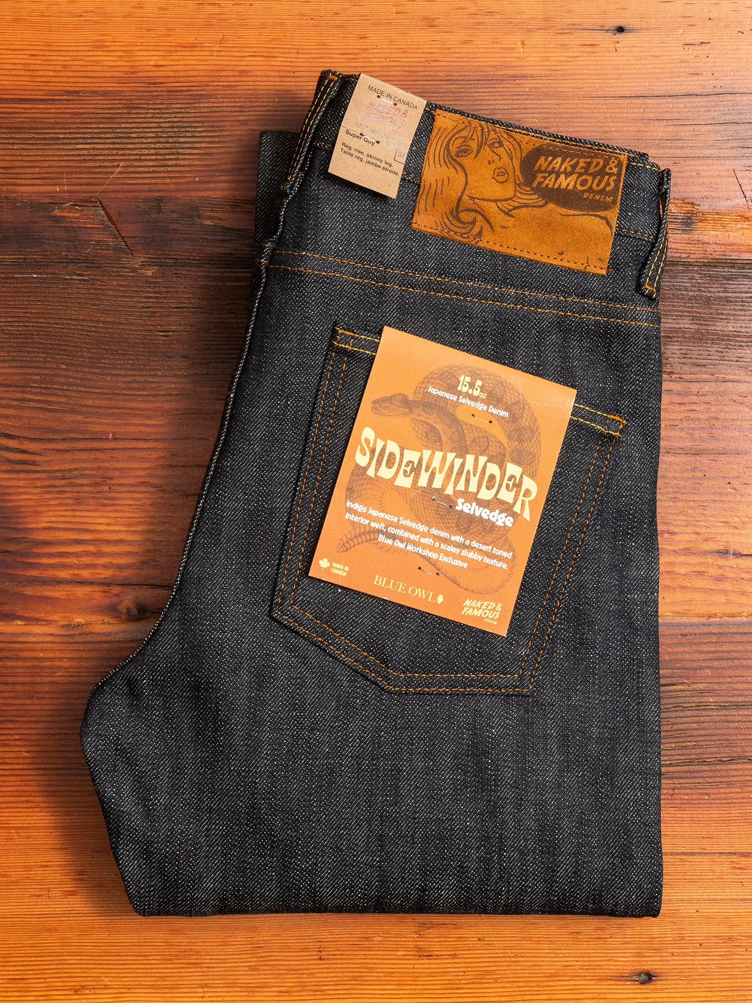 "Sidewinder" 15.5oz Slub Selvedge Denim - Super Guy Fit