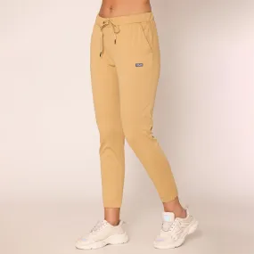 Slim Fit Joggers For Women- Beige