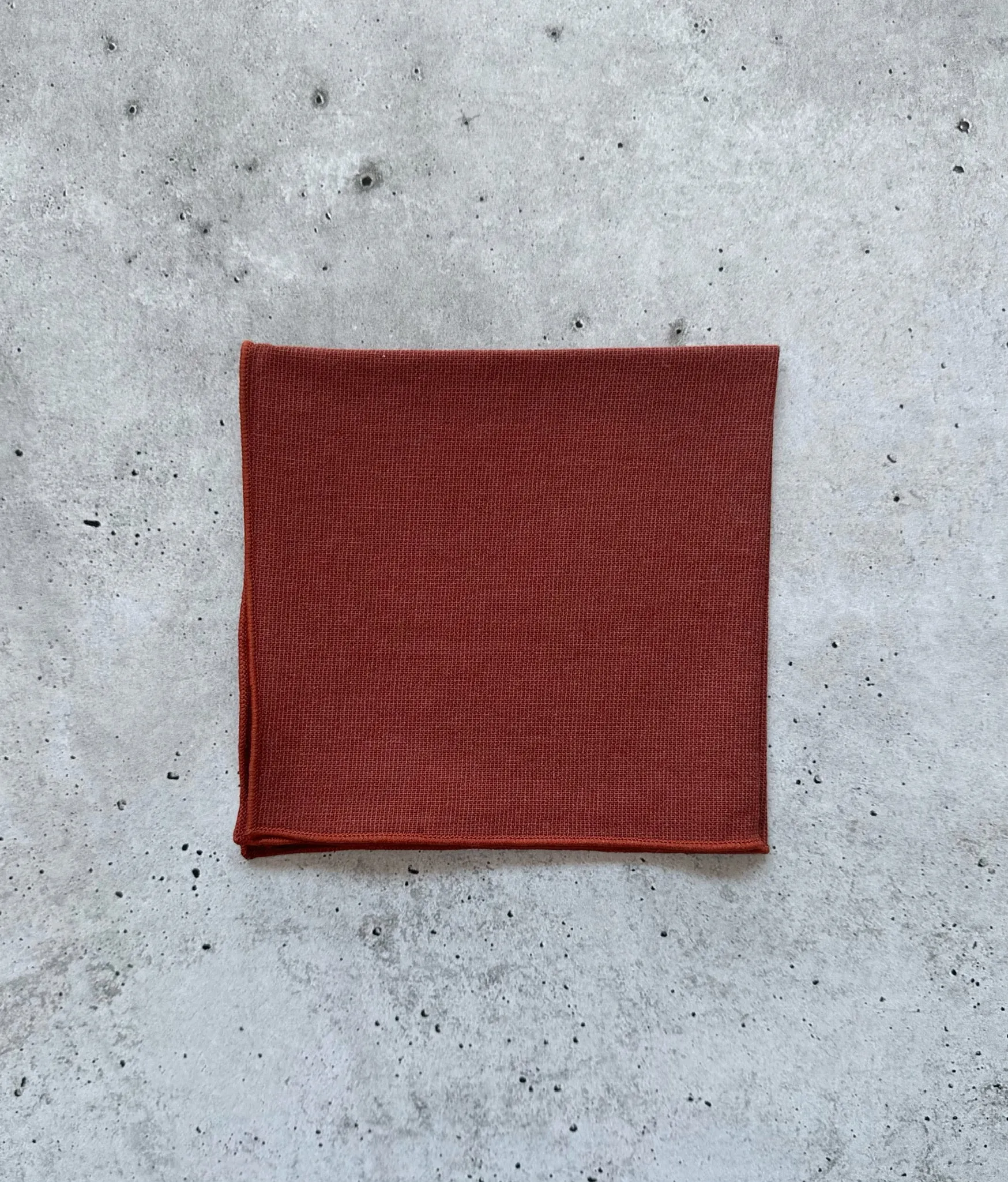 Terracotta Cotton Pocket Square