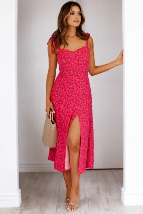 Time to Bloom Berry Floral Dress