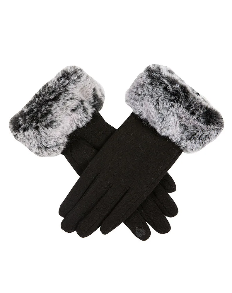 Women's Touchscreen Thermal Gloves with Faux Fur Cuffs