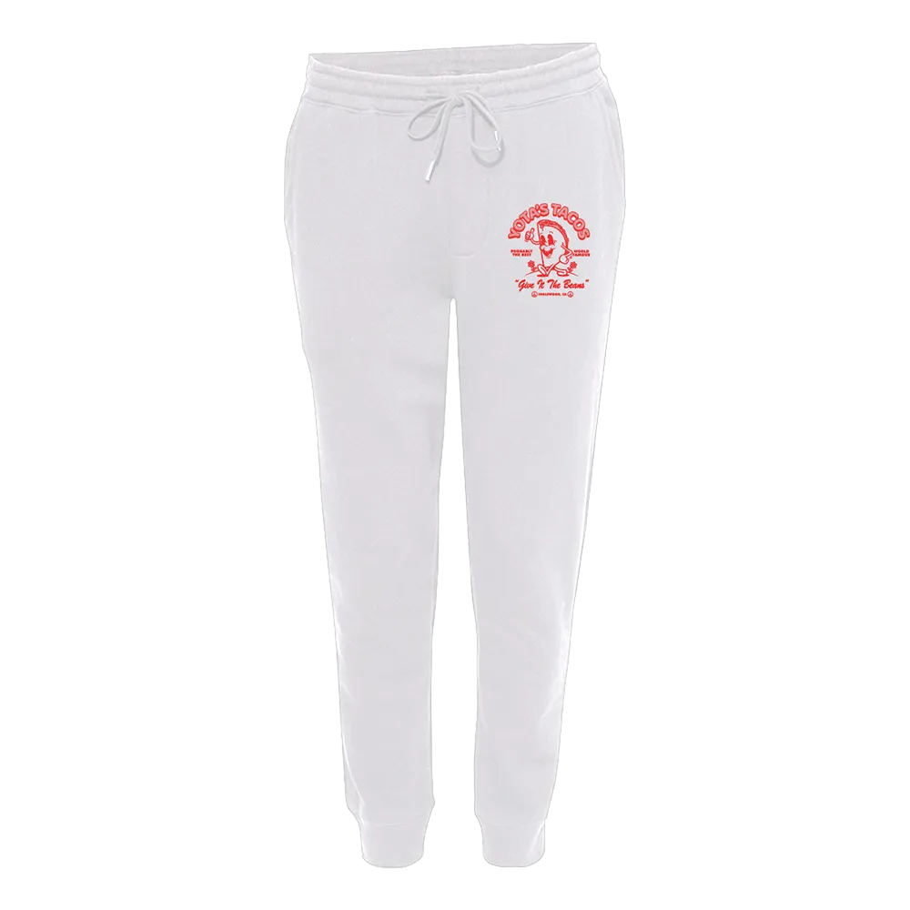 Yota's Tacos Sweatpants - White